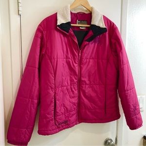Columbia XCO Lined/Insulated Interchange Zippered Jacket Fuchsia/Pink Size XL.